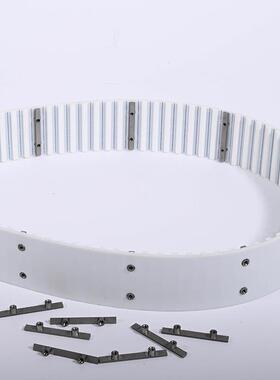 同步带加挡块挡板聚氨酯钢丝同步带耐磨螺母假齿ATN10工业输送带