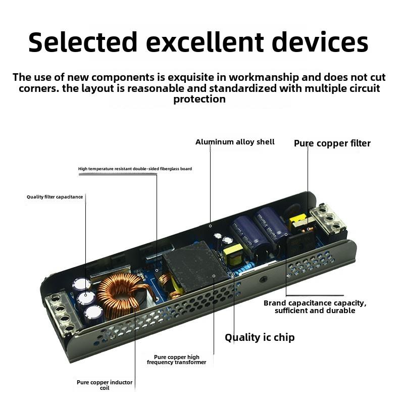 led灯箱线型灯变压器开关电源12伏24v220转10a33a400瓦逆变器