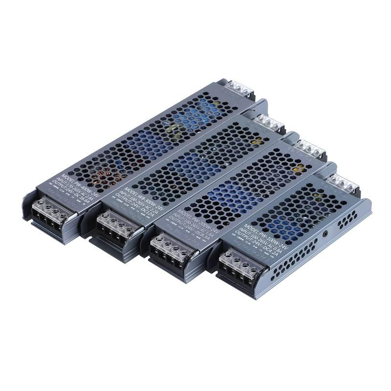 led低压灯带专用220v转12v 24v长条开关电源超薄静音变压器线形灯