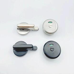 公共卫生间隔断五金配件304不锈钢指示锁厕所隔板高杯门锁卡扣锁