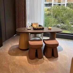 2025新款高端茶台新中式实木茶桌现代简约高级感胡桃木泡茶桌