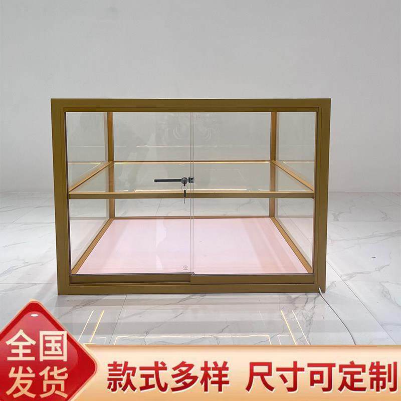 饰品五金展柜面包糕点纯玻璃柜冰糖葫芦展示架咖啡店吧台铁艺框架