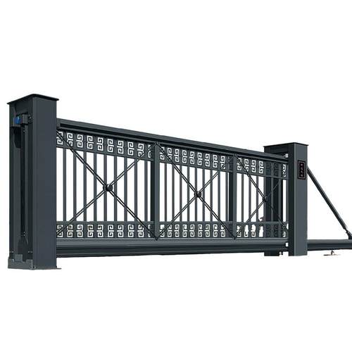 铝合金智能电动无轨悬浮门直线平移门工厂学校庭院自动伸缩门大门