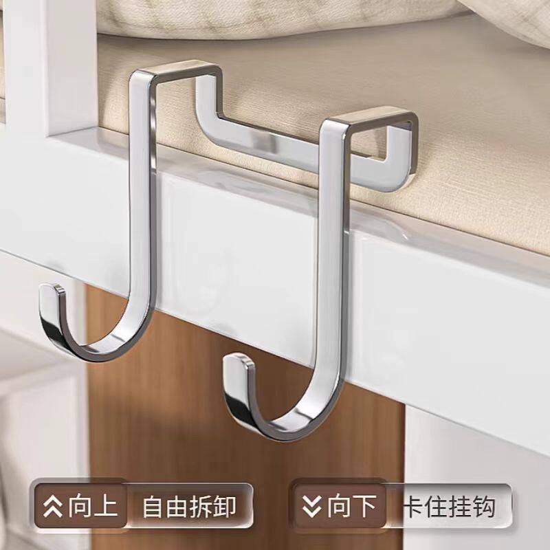 不锈钢S型双钩门后挂衣钩图片