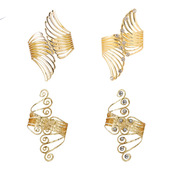 亚马逊热卖 手镯镶钻窗帘扣 手镯翅膀金属手饰手环镂空合时尚