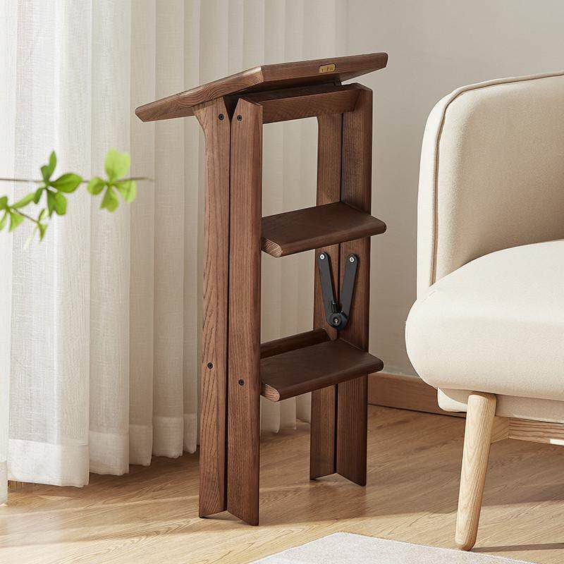 实木可折叠凳子梯子多功能家用折叠梯换鞋凳梯凳家用登高椅子