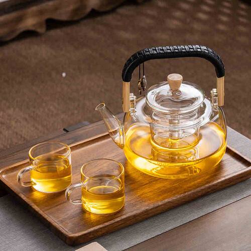 新款全玻璃煮茶壶器蒸煮一体提梁壶养生壶家用烧水泡茶电陶炉套装