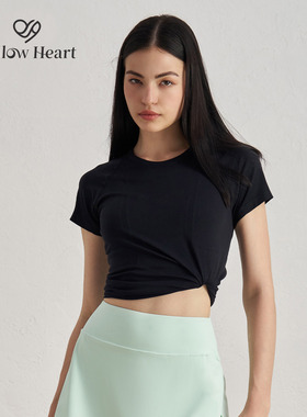 FOLLOW HERAT甄选无缝抗菌裸感修身瑜伽上衣女显瘦跑步运动健身