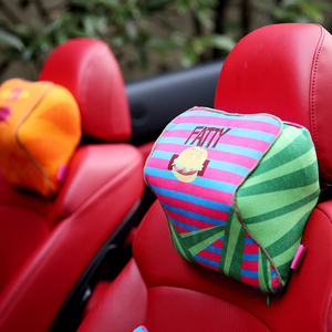 卡里努努吃货卡通汽车头枕护颈枕车用靠枕记忆棉创意车内车载枕头