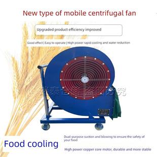 粮食通风降温移动离心风机 4-72系列粮库米厂风机 稻谷地上笼风道