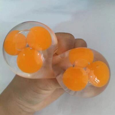 双黄蛋捏捏乐软胶双黄蛋整解压慢回弹水球发泄玩具挤压儿童玩具