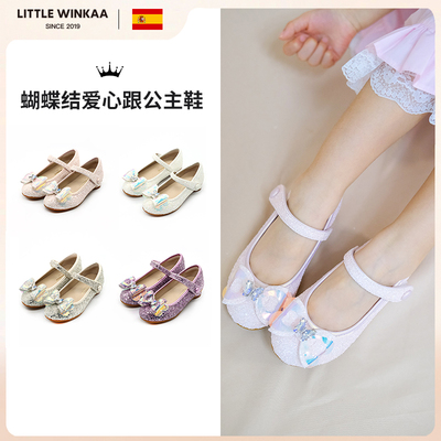 littlewinkaa蝴蝶结爱心跟公主鞋