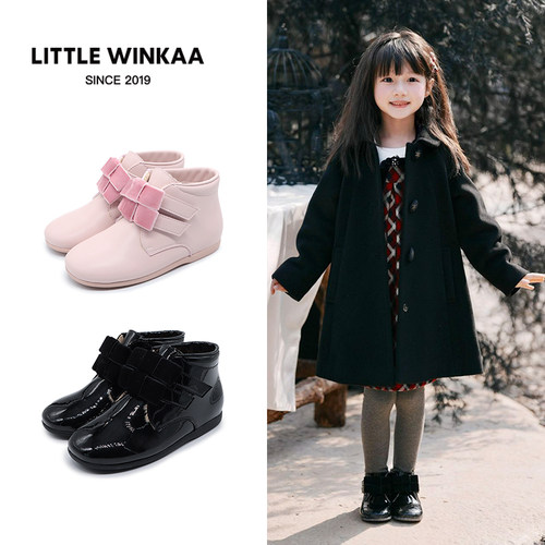 Littlewinkaa魔术贴儿童短靴