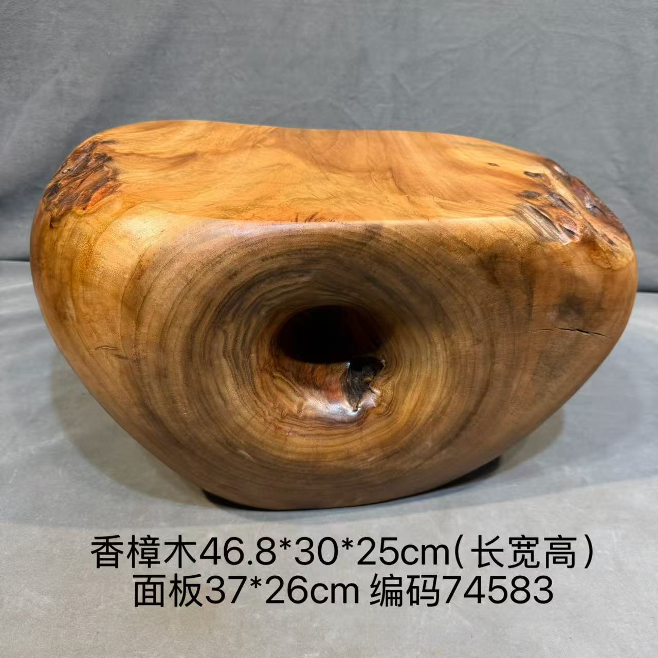 香樟木墩子实木空心原生态树桩根雕凳子茶几边桌民宿酒店装饰摆件