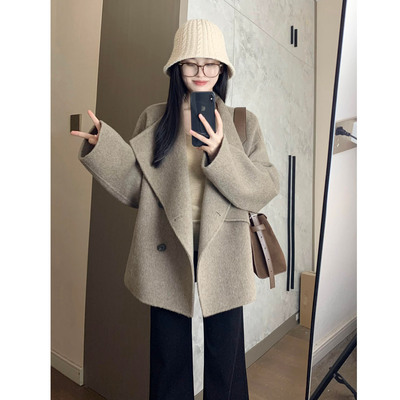 高级感深冬独特超好看呢子大衣女入冬季2025新款毛呢外套加厚短款