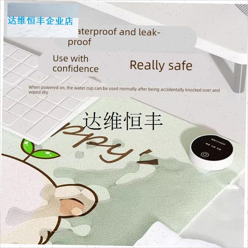 加热鼠标垫乌萨奇超大号冬季发热暖手电脑键盘电热Ochiikawa桌垫,