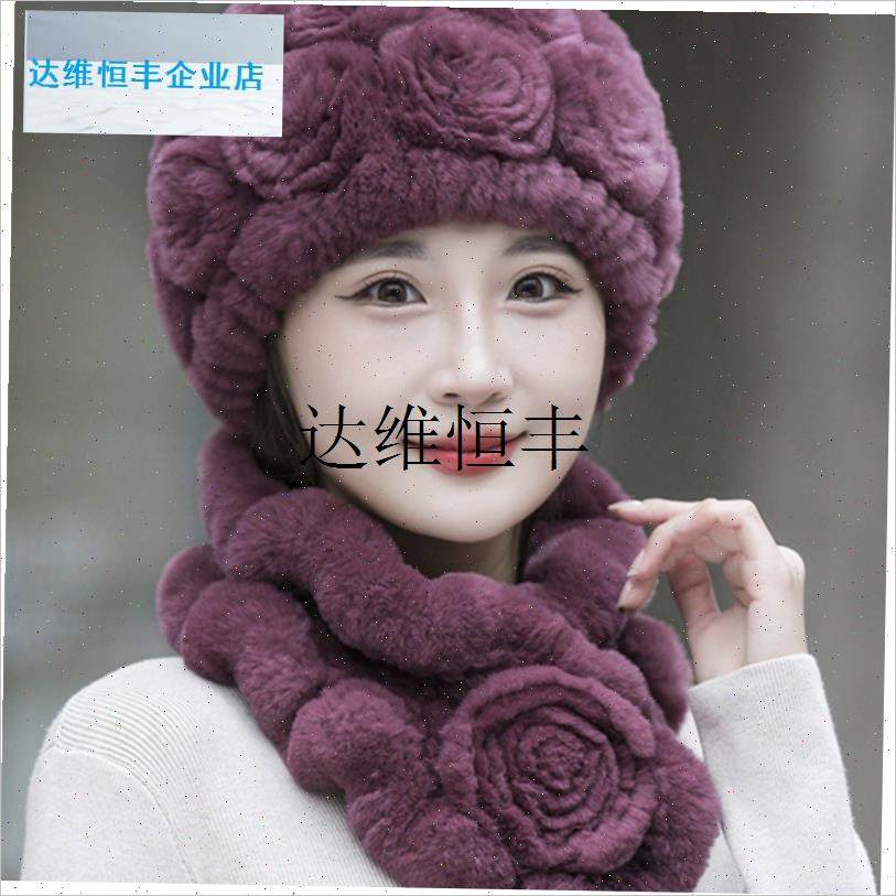 皮草帽子女士冬天獭兔毛老太太中老年人秋L冬季奶奶保暖妈妈帽围,