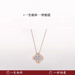 官方正品高端真钻高品质吊坠钛钢钻石项链送女友