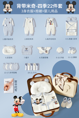 迪士尼婴儿礼盒套装新生儿衣服初生宝宝满月出生见面礼物用品高档 — 5