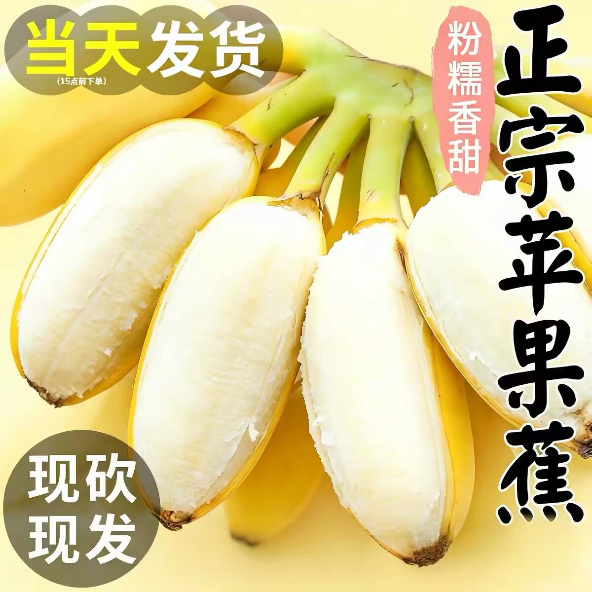 苹果蕉正宗香蕉芭蕉当季整箱自然熟小米蕉新鲜水果包邮软糯粉蕉