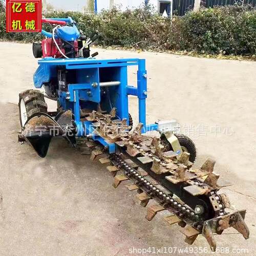 电动柴油机挖沟机沙漠埋线管道开沟机西藏热销电缆开槽机农田树林
