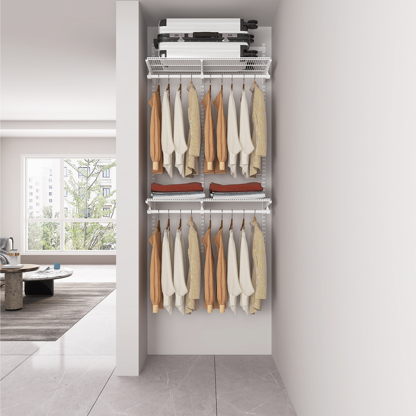 无甲醛步入式衣帽间置立方可调节