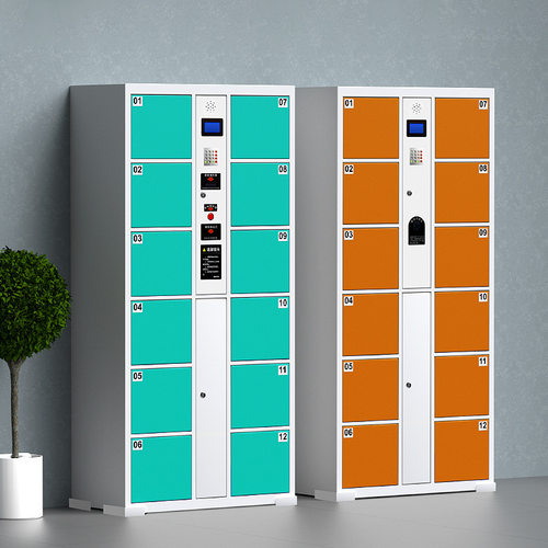 超市电子存包柜人脸识别智能储物柜微信条码寄存柜员工手机存放柜