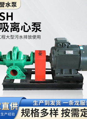 S/SH小型大流量中开式双吸泵增压卧式蜗壳清水循环双吸泵离心泵