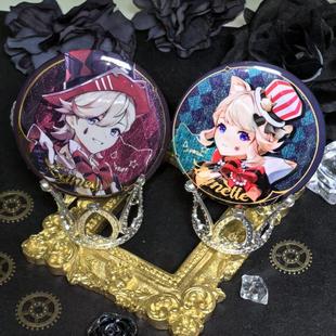 双闪拉丝银葱林尼 琳妮特 联名吧唧徽章谷子周边背包挂饰吧唧