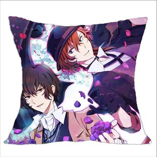 动漫抱枕靠垫靠枕伪装 单面印花枕套 学渣文豪野犬2蛤破云某某新款