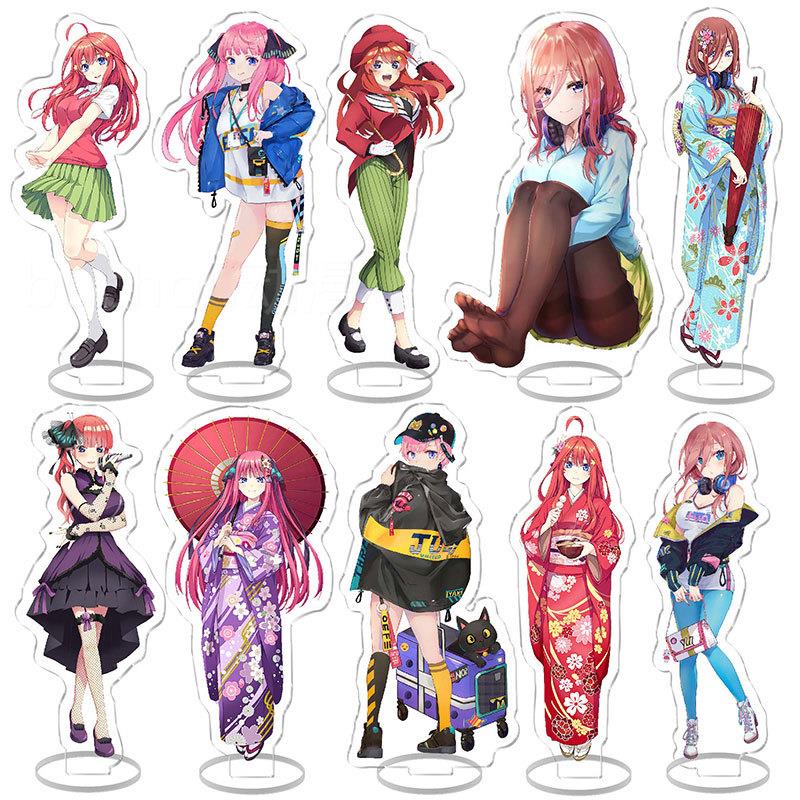动漫 五分的等花嫁新娘 一花二乃三玖四叶周边亚克力人形立牌摆件