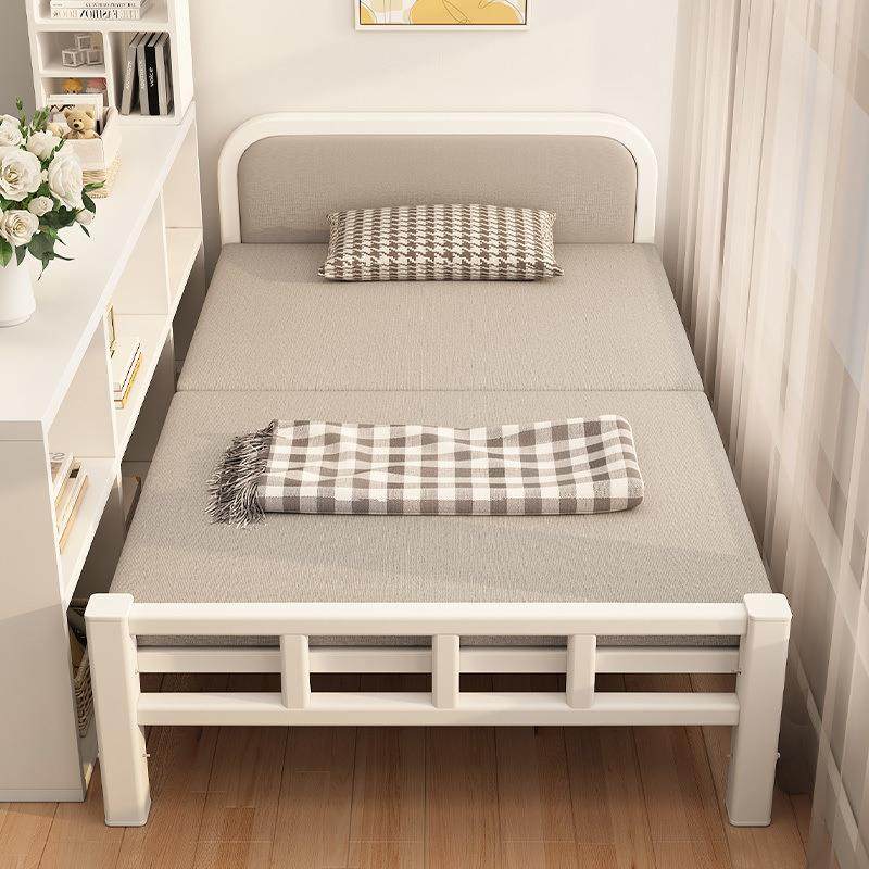 折叠床单人床家用午休小床成人简易出租屋1米2便携双人床硬板铁床