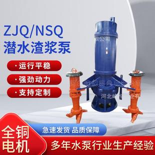 ZJQ潜水渣浆泵NSQ200-480抽砂耐磨泥砂泵矿山带搅拌轮边立式水泵
