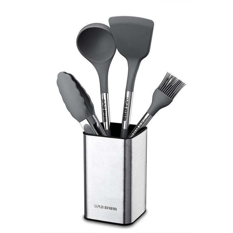 欧锐铂悦豪厨具五件套ORB-462厨房铲子勺子夹子刷子筷笼套装