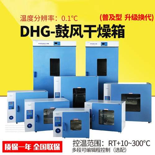 上海DHG-9075A电热鼓风干燥箱200/300℃干燥培养箱实验室烘箱