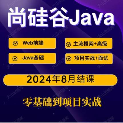 2024年尚硅谷java开发零基础入门到项目实战自学视频教程培训