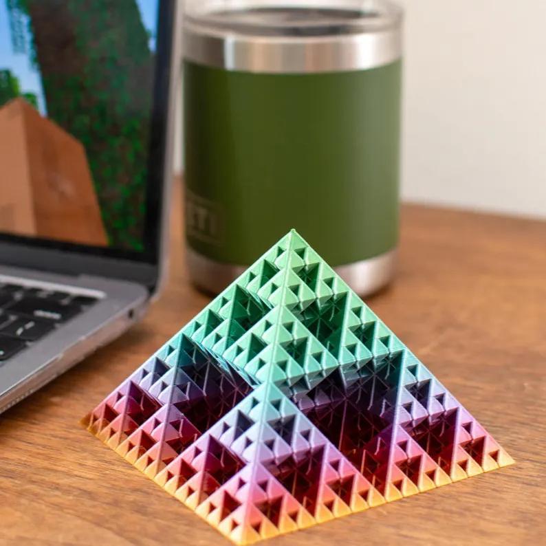 3D打印分形模型金字塔几何理论三维模型教具展示教送数学老师礼物