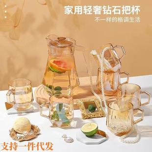 家用客厅杯子家庭耐热茶杯茶具整套 轻奢网红水杯水具大容量套装