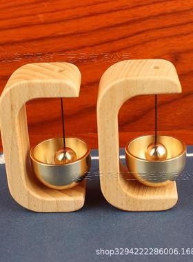 黄铜新款多巴胺磁吸铃铛门铃家居入户门创意C型门铃风铃装饰挂件