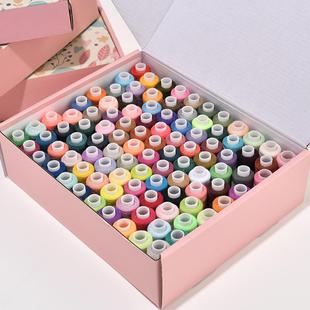 手工缝补针线缝衣402彩色结实涤纶缝纫金小 家用针线盒缝纫线套装