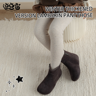 女童打底裤加绒秋冬2025新款满天星女孩外穿裤子秋冬季加厚打底裤