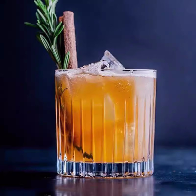 北欧竖纹威士忌杯酒吧商店图片