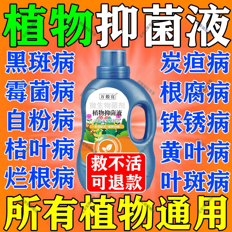 植物抑菌液百菌灵花卉白粉炭疽黄叶斑黑斑病专用抑菌花叶病康喷剂