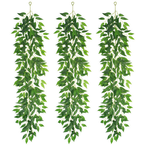 1米仿真柳叶藤条餐桌装饰人造沙枣叶绿植藤条婚礼仿真春季藤条