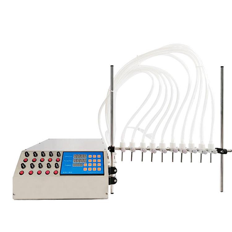 多头半自动液体灌装机小型手动液体定量灌装机蠕动泵液体灌装机