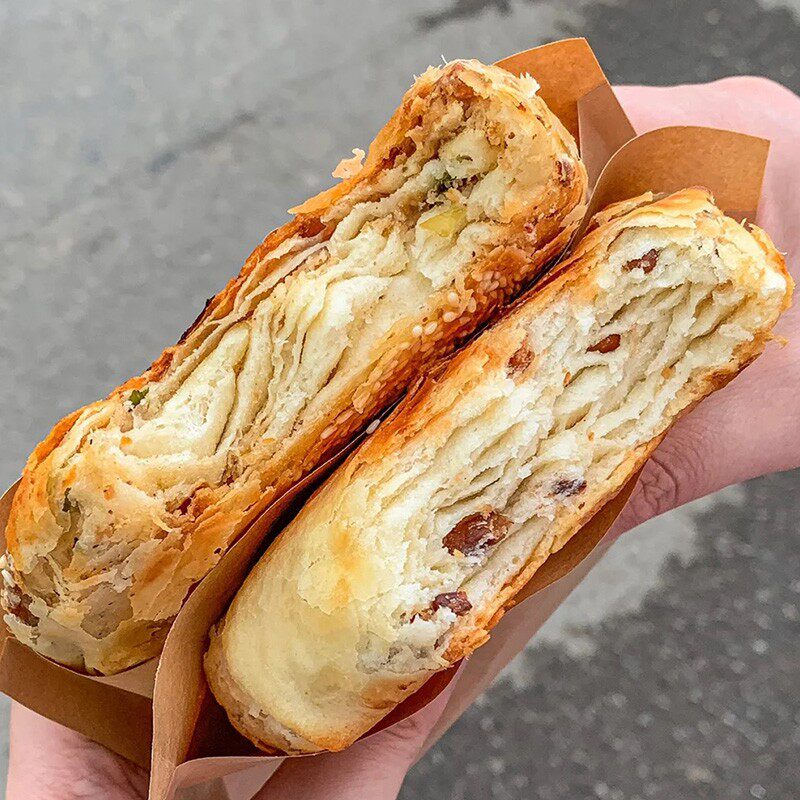 【配料干净】椒盐千层火烧手工油酥烧饼咸香酥脆全麦北方面食早餐