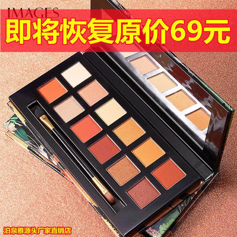 十二色动物眼影盘老虎大地色哑光秋冬猫头鹰平价学生小众品牌彩妆