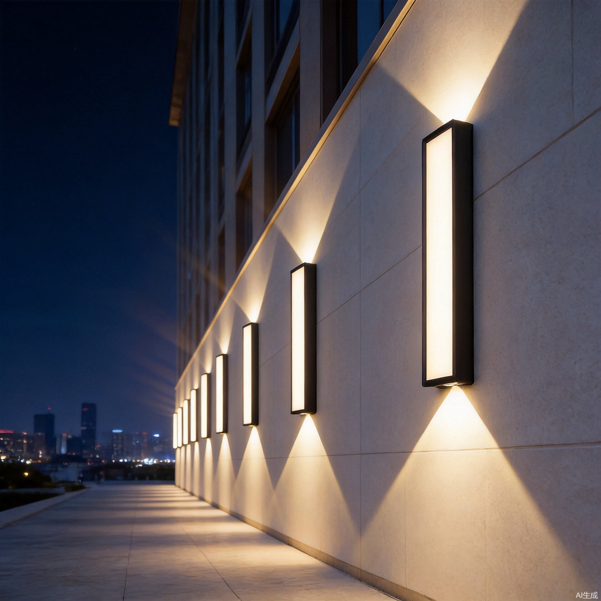 ≌led 壁灯户外防水现代简约别墅阳台庭院过道外墙大门口极简壁灯