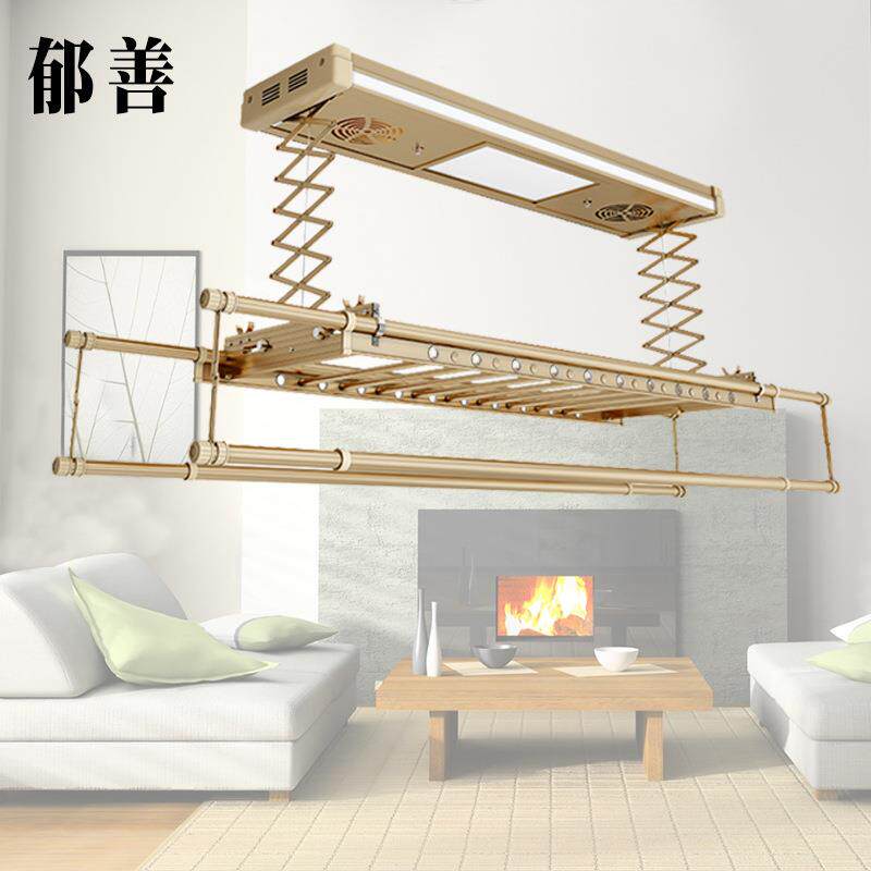 遥控升降电动晾衣架阳台双杆式风干晒衣自动伸缩风干凉衣机