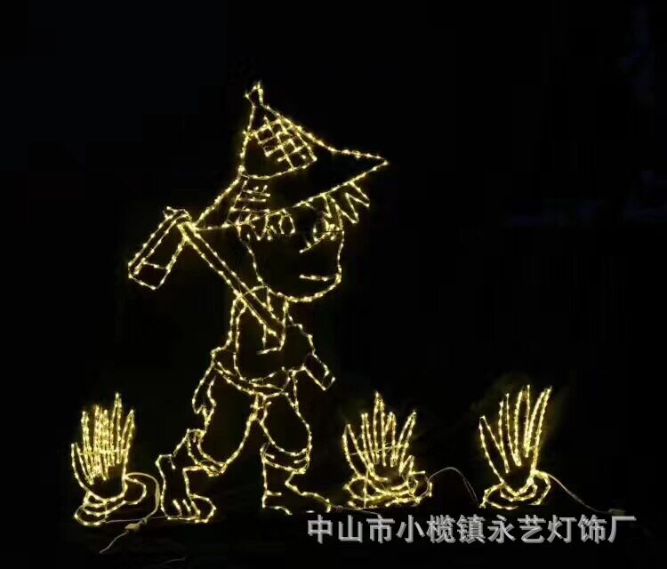 LED工艺灯造型装饰灯节日陈美发光灯具灯光节图案灯农夫平面灯